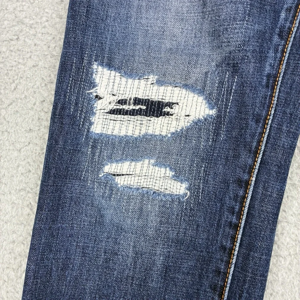 Jean Shop Denim Jeans Men's 28 (29x31) Blue Mick Selvedge Straight Distressed